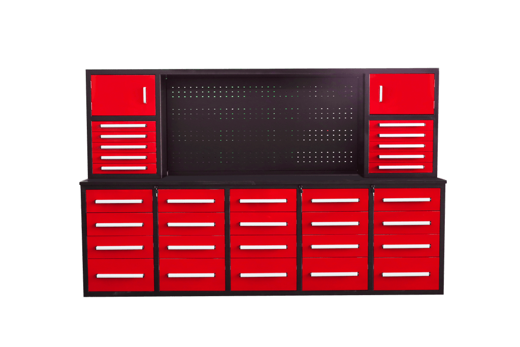 Établi de 3 m avec 30 tiroirs – Établi robuste et armoire de rangement pour garage