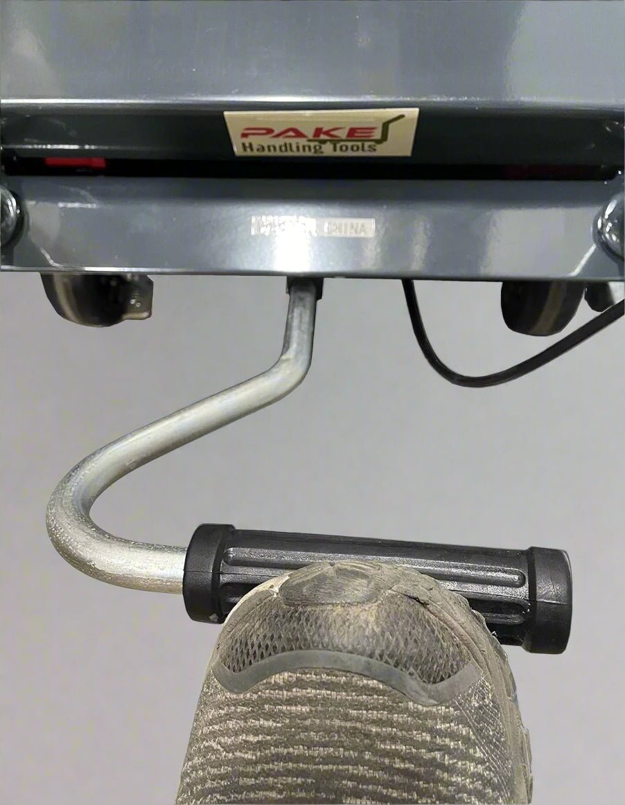 Chariot élévateur à ciseaux hydraulique 1000 lb – Acier rouge, plateforme mobile, levée de 34,5 po HLT1000S