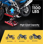 Cric ciseaux pour moto/quad/moto (1100 lb) – Support à manivelle à plateau large | Modèle 250522A