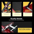 Cric ciseaux pour moto/quad/moto (1100 lb) – Support à manivelle à plateau large | Modèle 250522A