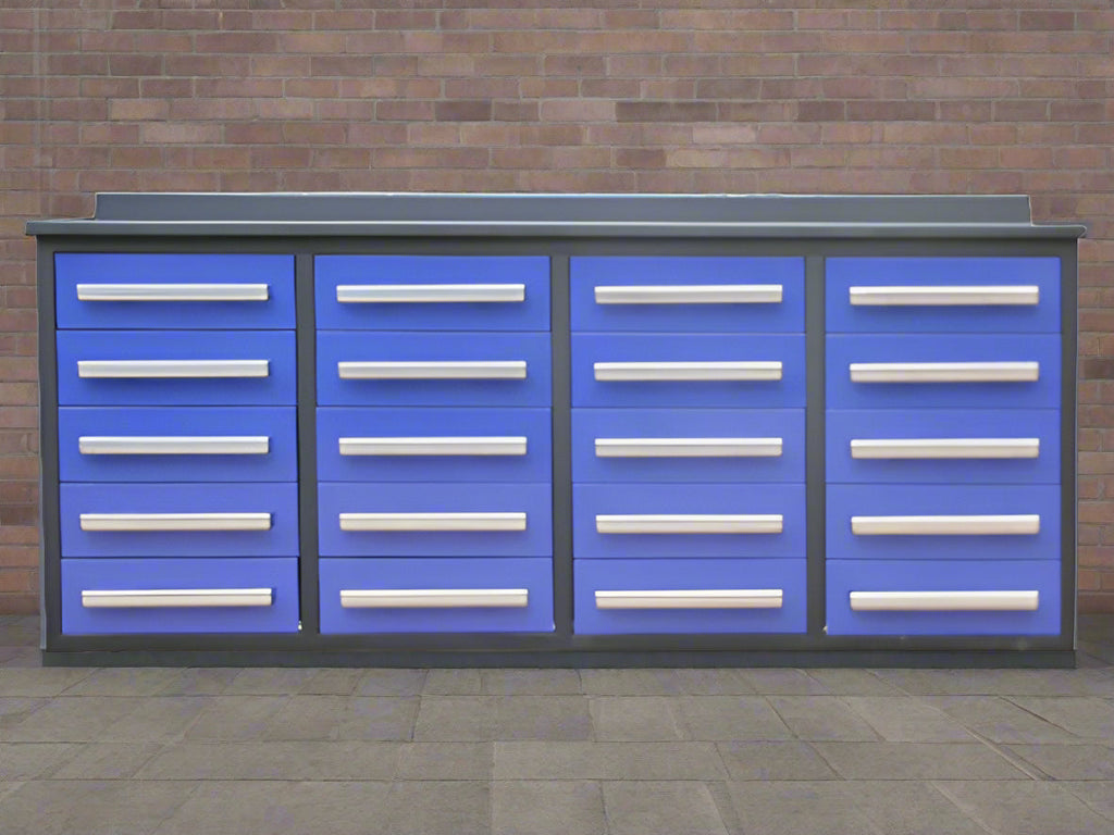 Établi à outils robuste en acier de 2,13 m (7 pi) – Établi avec tiroirs pour garage et atelier