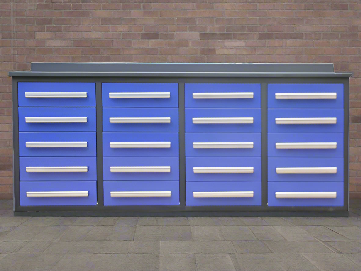 Établi à outils robuste en acier de 2,13 m (7 pi) – Établi avec tiroirs pour garage et atelier