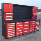 Système d'établi et d'armoire à outils de luxe de 3 m (10 pi) – Unité de rangement robuste à 40 tiroirs