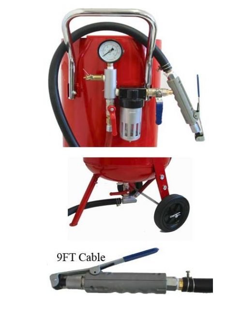 Cuve de sablage portable de 75 litres (20 gallons) – Système de sablage abrasif haute performance pour l'élimination de la rouille et de la peinture SB20GA 