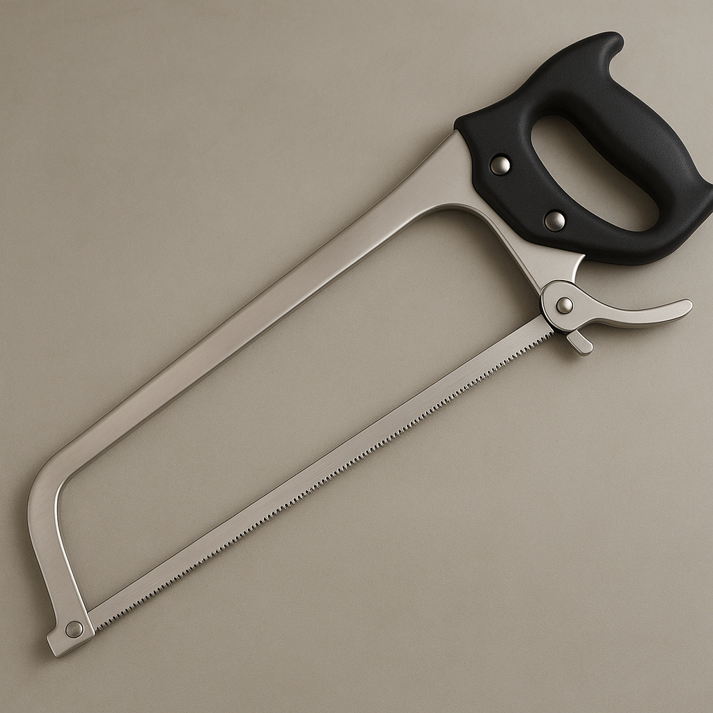 Scie à os de boucher en acier inoxydable 25 pouces – Poignée ergonomique et verrouillage de la gâchette pour la découpe de la viande | 1114336