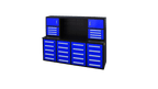 Établi à outils robuste en acier de 2,13 m (7 pi) avec 28 tiroirs et tiroirs verrouillables