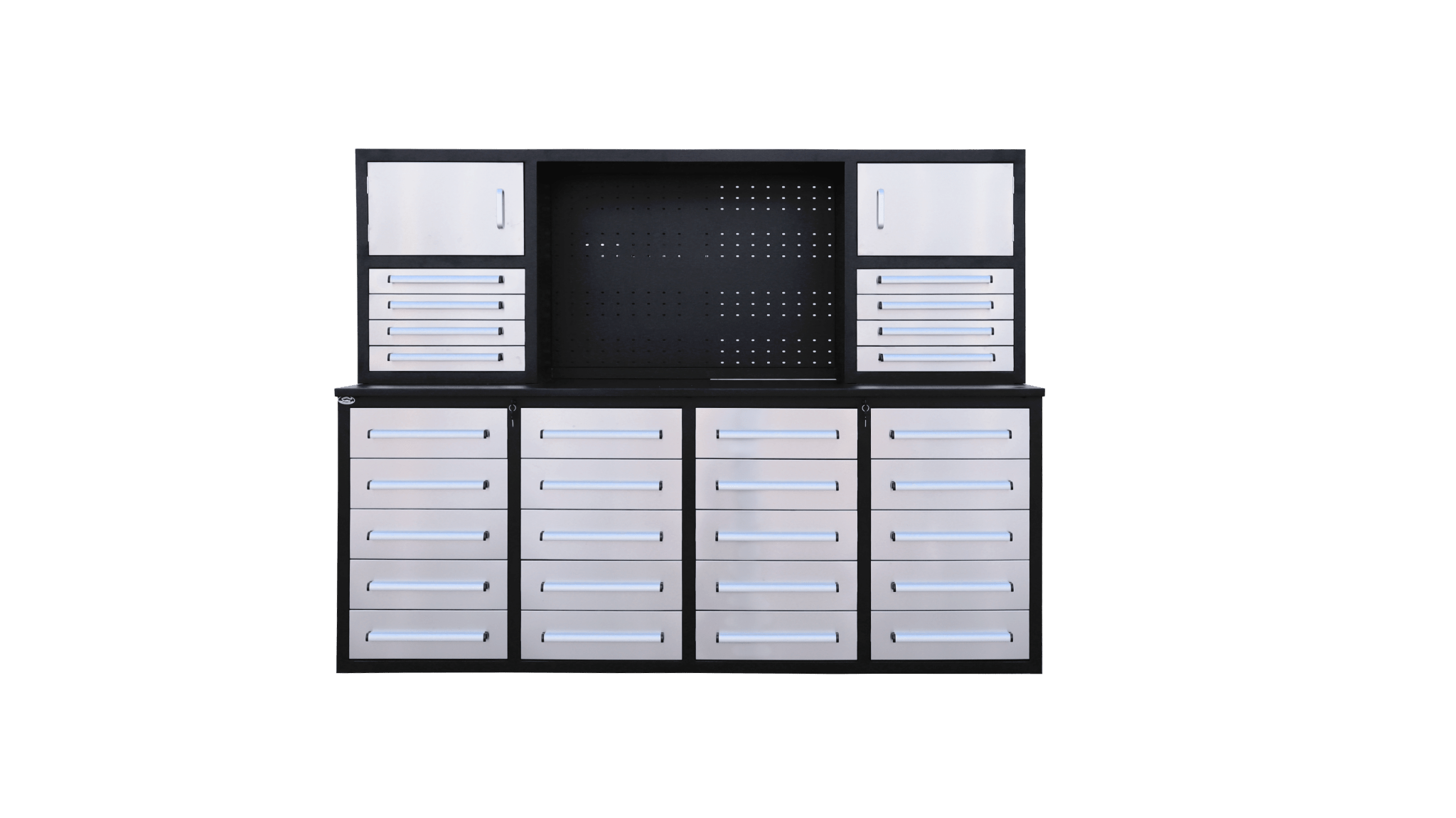 Établi à outils robuste en acier de 2,13 m (7 pi) avec 28 tiroirs et tiroirs verrouillables