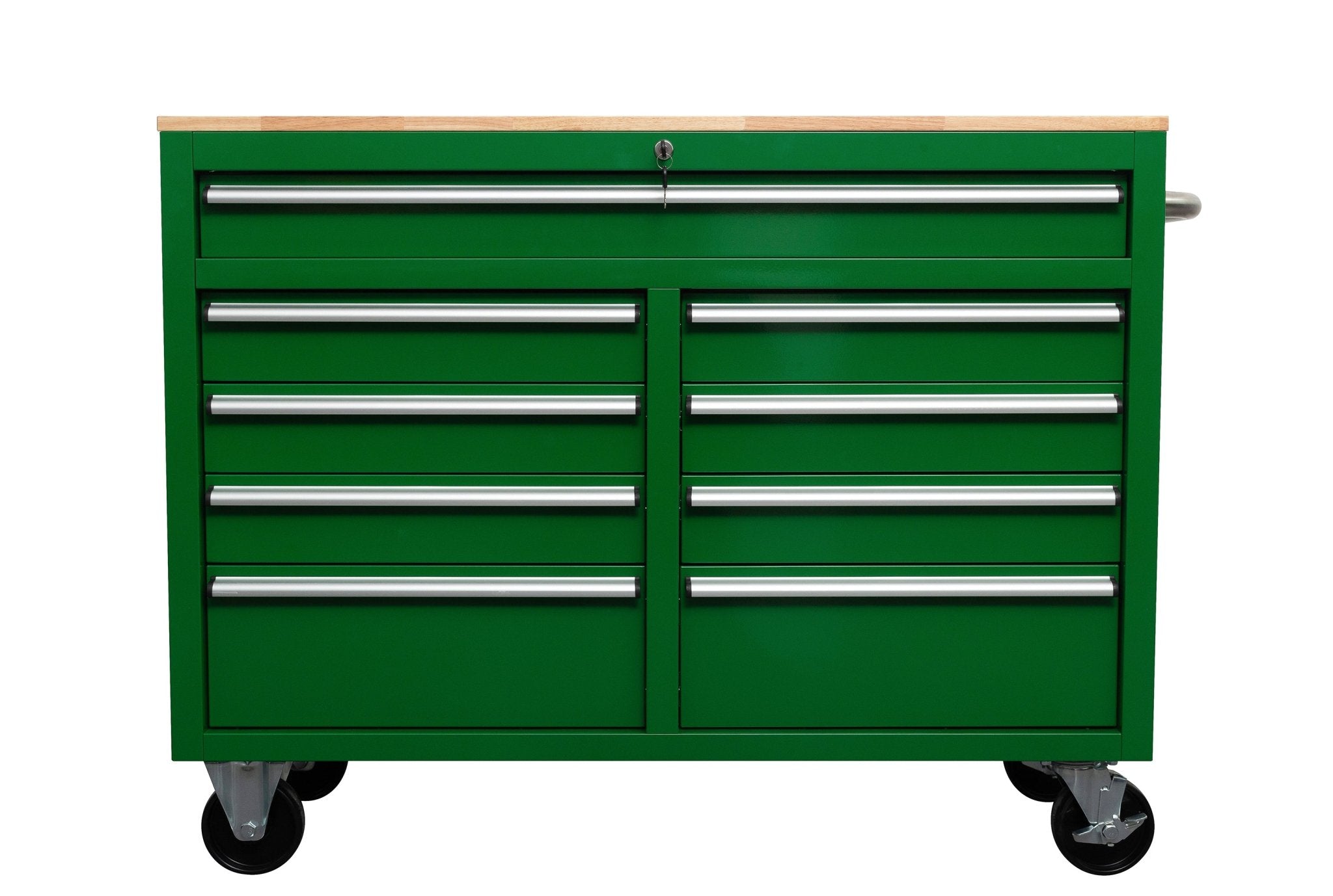 Établi roulant 46 pouces – Armoire de rangement mobile robuste à 9 tiroirs