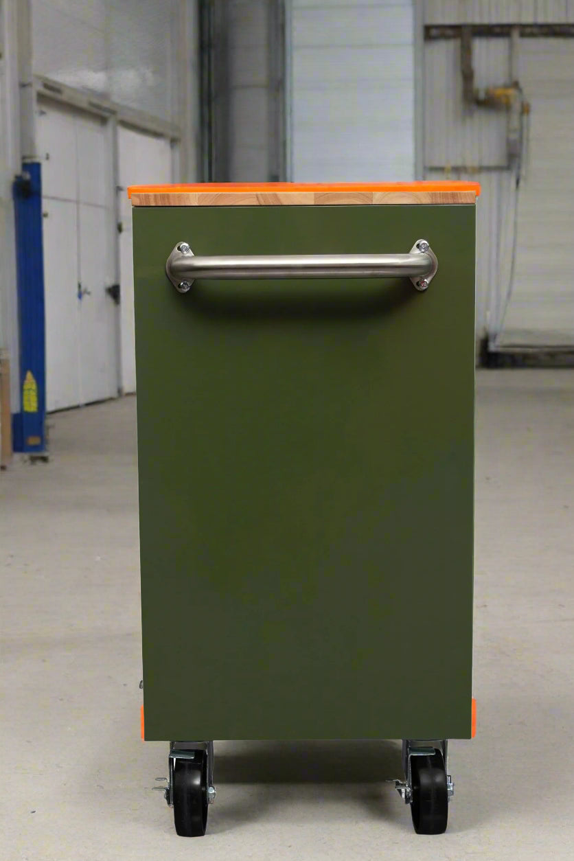 Établi roulant 46 pouces – Armoire de rangement mobile robuste à 9 tiroirs