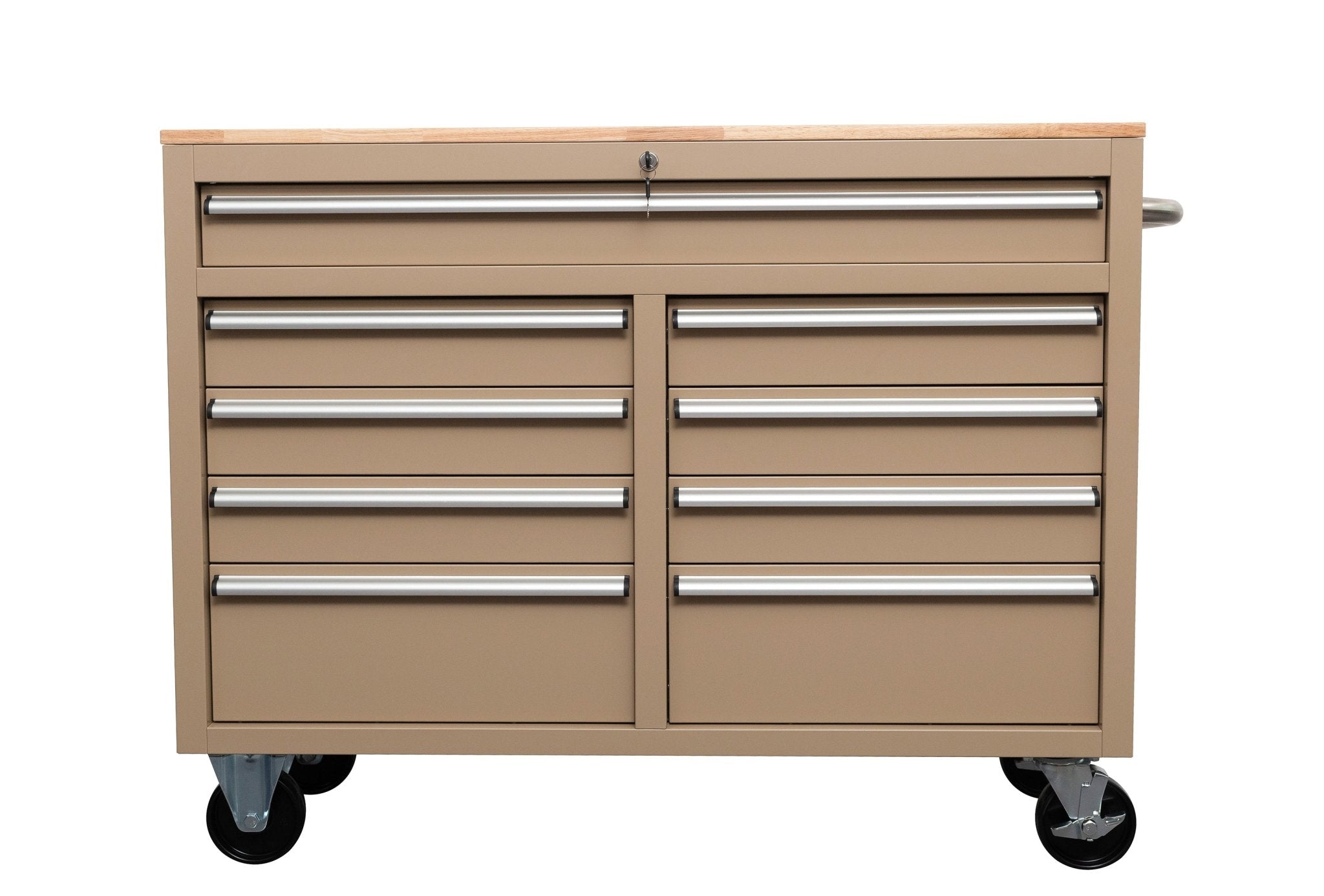 Établi roulant 46 pouces – Armoire de rangement mobile robuste à 9 tiroirs