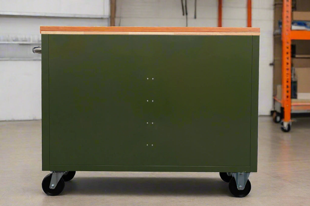 Établi roulant 46 pouces – Armoire de rangement mobile robuste à 9 tiroirs