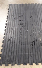 Tapis de sol en caoutchouc robuste 122 x 183 cm – Revêtement de sol pour salle de sport, garage, atelier et box pour chevaux 