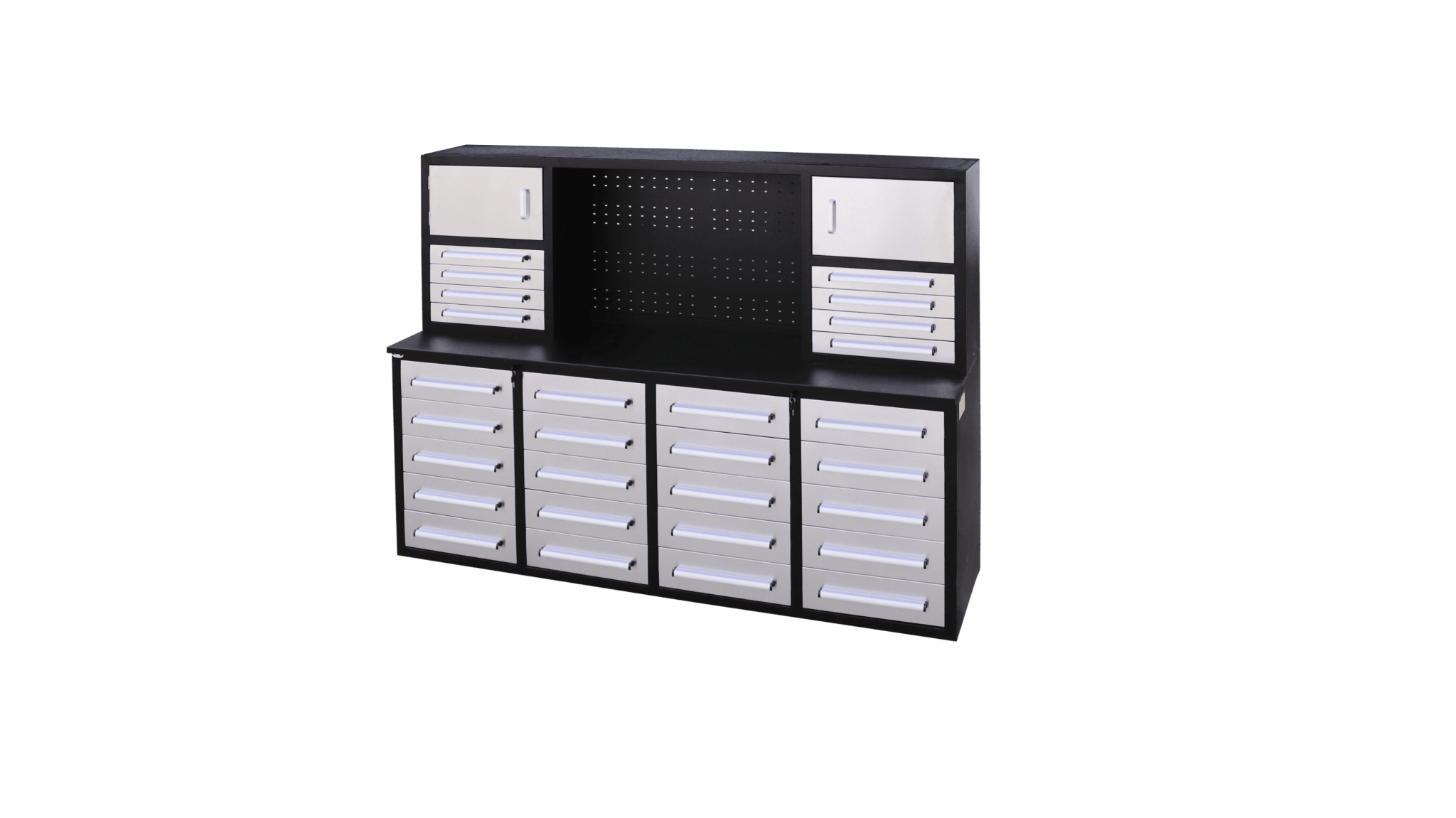 Établi à outils robuste en acier de 2,13 m (7 pi) avec 28 tiroirs et tiroirs verrouillables