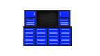Établi à outils robuste en acier de 2,13 m (7 pi) avec 28 tiroirs et tiroirs verrouillables