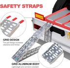 Rampe de chargement simple en aluminium pour VTT (750 lb) – 2,13 m (7 pi) – Robuste et pliable | 1123AR