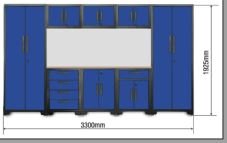 Ensemble établi et armoire de garage 9 pièces – Système de rangement d'outils modulaire robuste