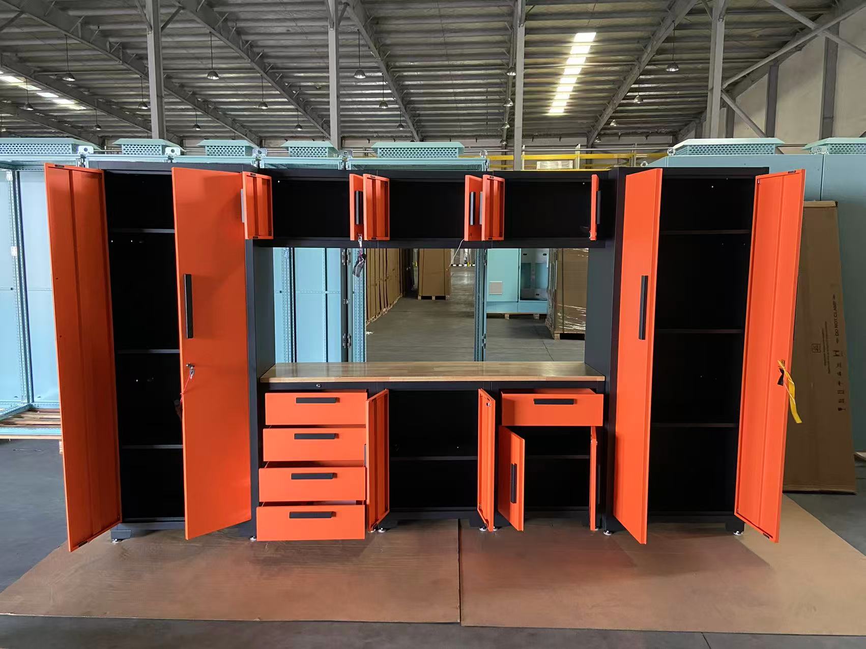 Ensemble établi et armoire de garage 9 pièces – Système de rangement d'outils modulaire robuste