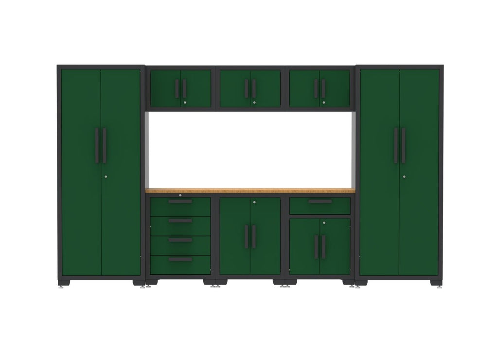 Ensemble établi et armoire de garage 9 pièces – Système de rangement d'outils modulaire robuste