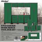 Ensemble établi et armoire de garage 9 pièces – Système de rangement d'outils modulaire robuste