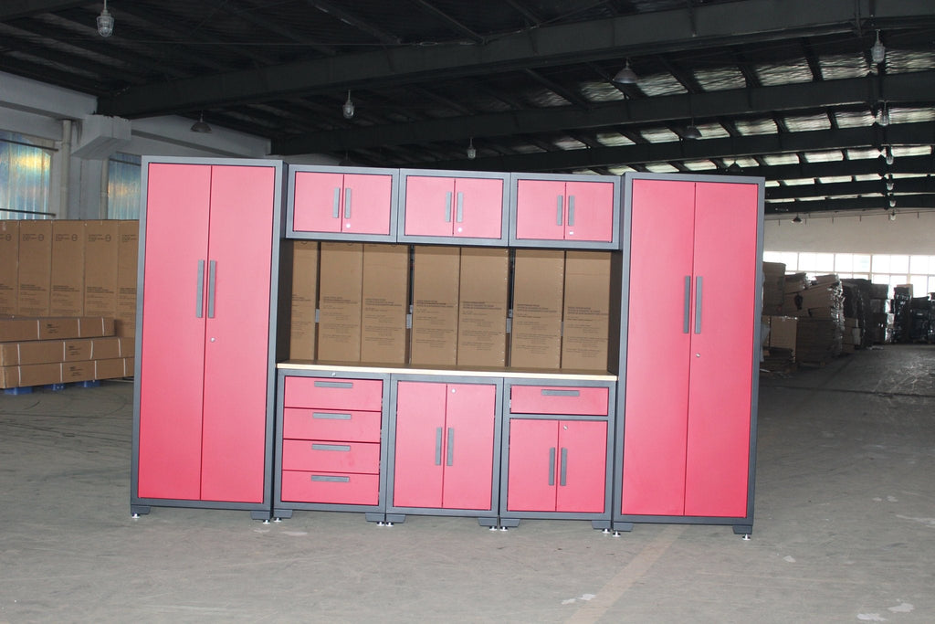 Ensemble établi et armoire de garage 9 pièces – Système de rangement d'outils modulaire robuste