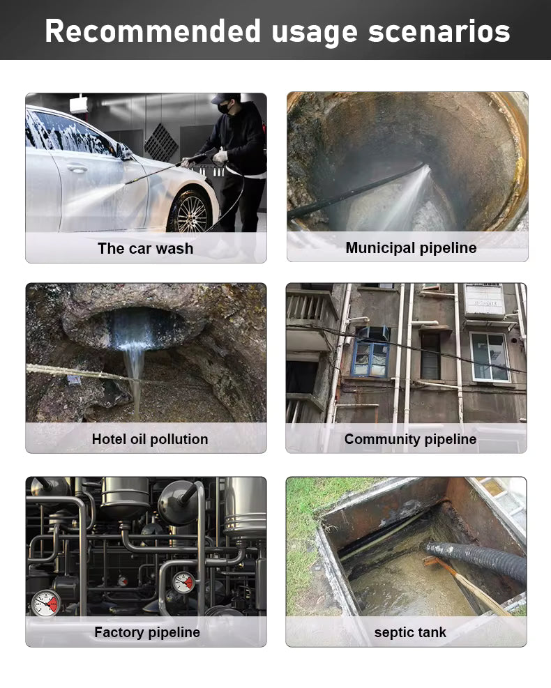 Nettoyeur haute pression électrique portable pour canalisations et égouts 110 V – 2 800 W, 140 bars | Réf. 923456 