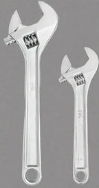 Jeu de 2 clés à molette réglables robustes – 8 et 12 pouces | Acier forgé, finition chromée | Idéal pour l'automobile, la plomberie et les réparations de bricolage - 253029