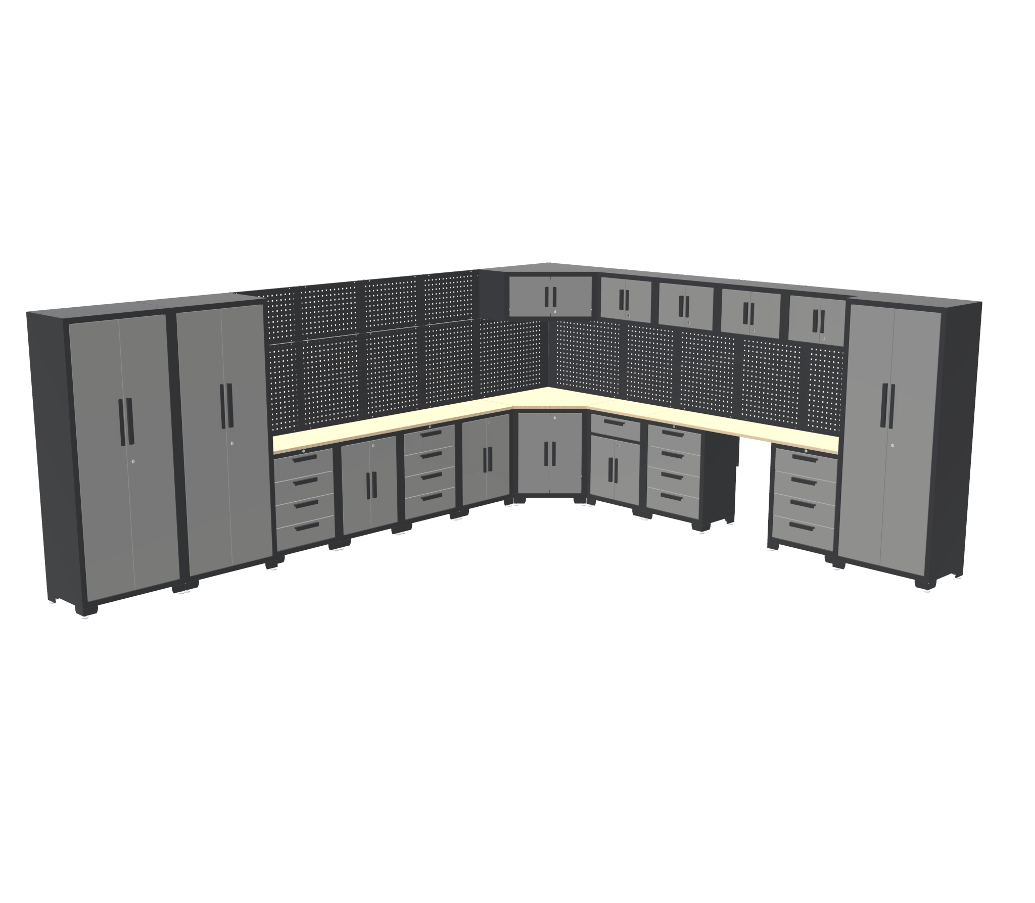 Ensemble complet d'armoires de rangement pour garage – Système de boîte à outils KN206901 | Solution d'atelier