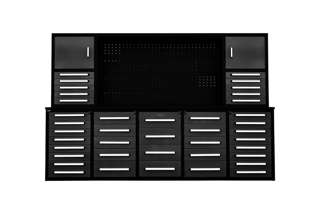 Système d'établi et d'armoire à outils de luxe de 3 m (10 pi) – Unité de rangement robuste à 40 tiroirs