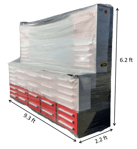 Système d'établi et d'armoire à outils de luxe de 3 m (10 pi) – Unité de rangement robuste à 40 tiroirs