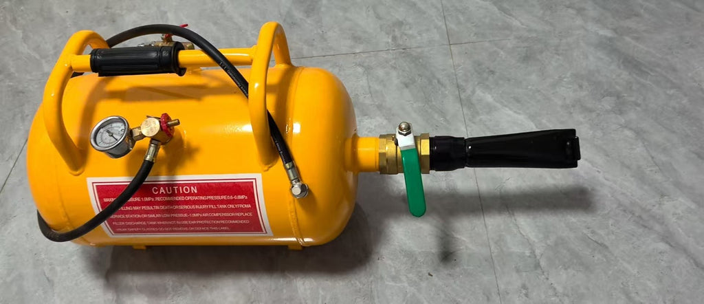 Machine à dégauchirer les talons de pneus à double usage de 5 gallons avec réservoir d'air – Pression maximale de 145 PSI, Modèle : S1237