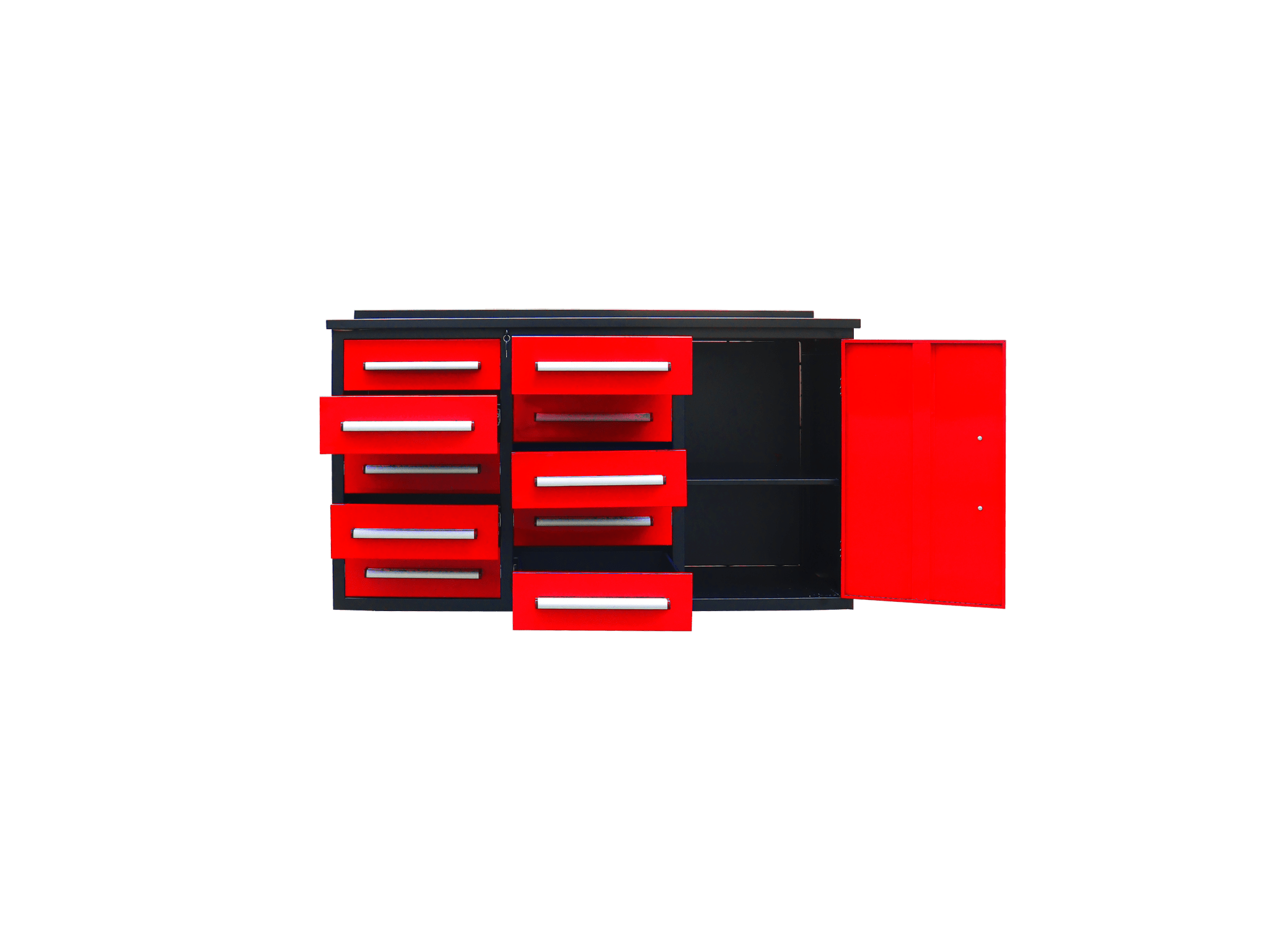 Établi robuste en acier de 1,7 m – Établi à outils à 10 et 15 tiroirs avec serrures et revêtements en EVA