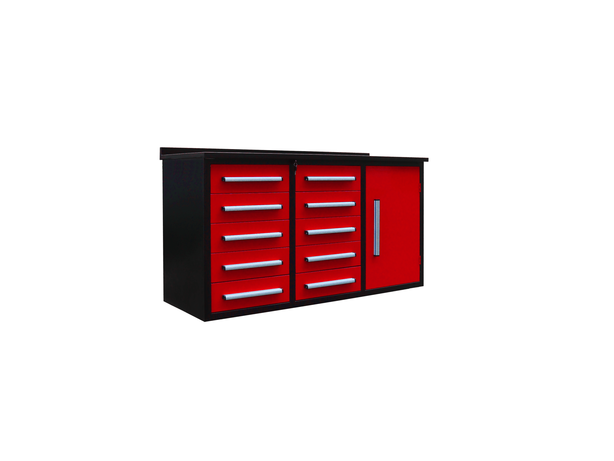 Établi robuste en acier de 1,7 m – Établi à outils à 10 et 15 tiroirs avec serrures et revêtements en EVA