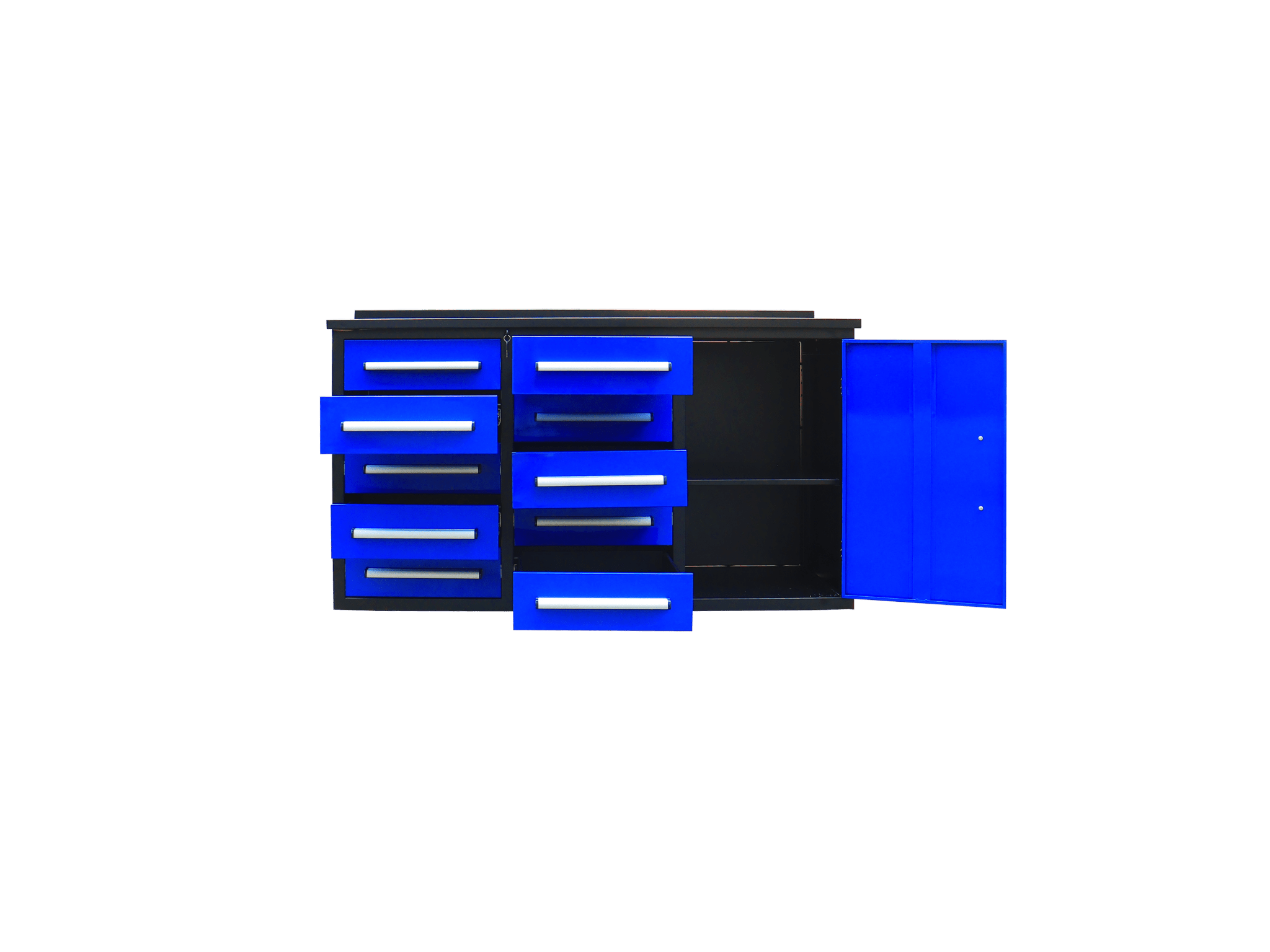 Établi robuste en acier de 1,7 m – Établi à outils à 10 et 15 tiroirs avec serrures et revêtements en EVA