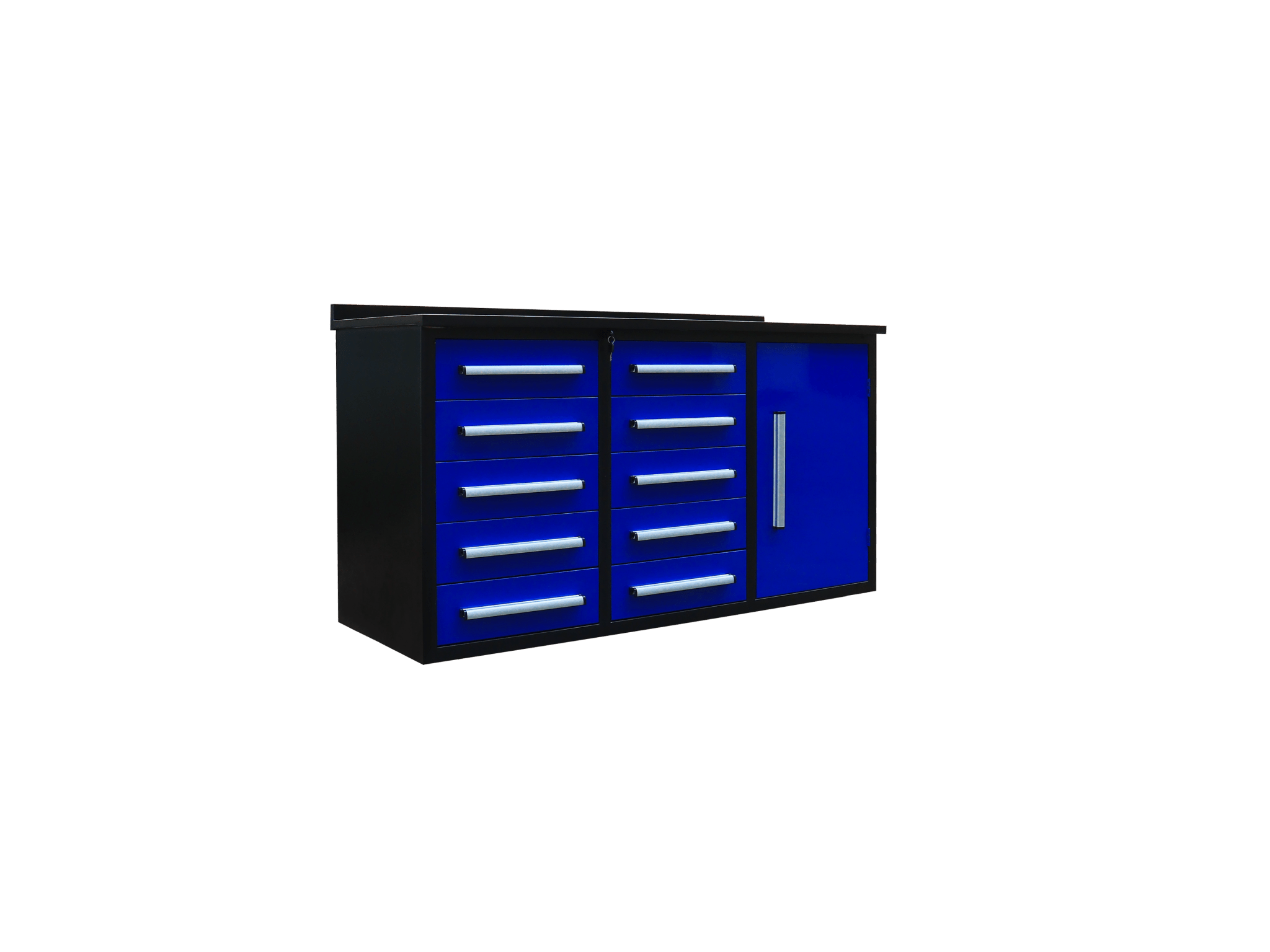 Établi robuste en acier de 1,7 m – Établi à outils à 10 et 15 tiroirs avec serrures et revêtements en EVA