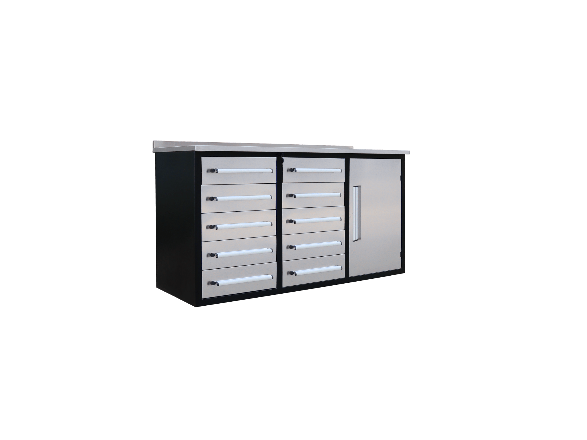 Établi robuste en acier de 1,7 m – Établi à outils à 10 et 15 tiroirs avec serrures et revêtements en EVA