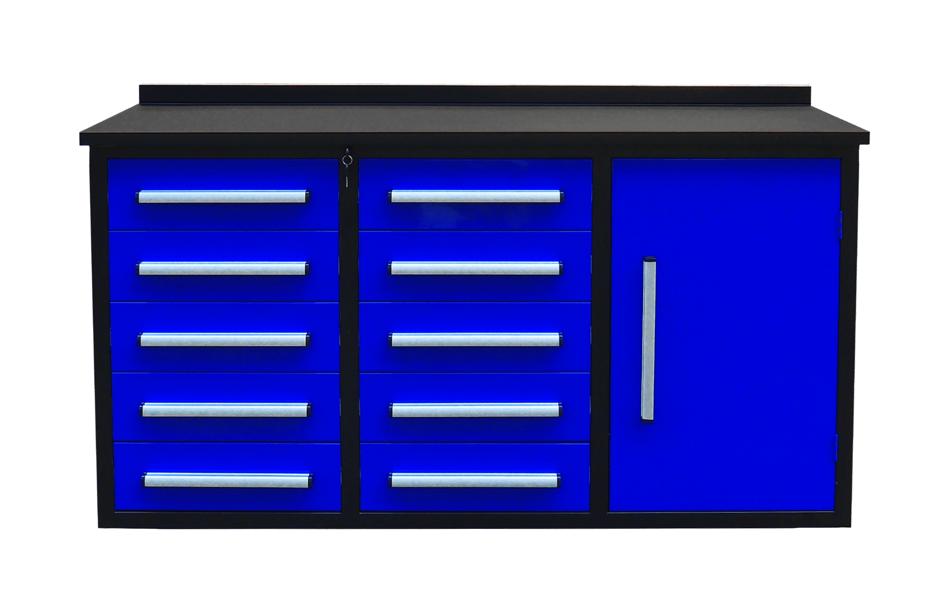 Établi robuste en acier de 1,7 m – Établi à outils à 10 et 15 tiroirs avec serrures et revêtements en EVA