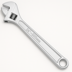 Clé à molette réglable robuste – 18 et 24 pouces, acier chromé | Outil à main industriel