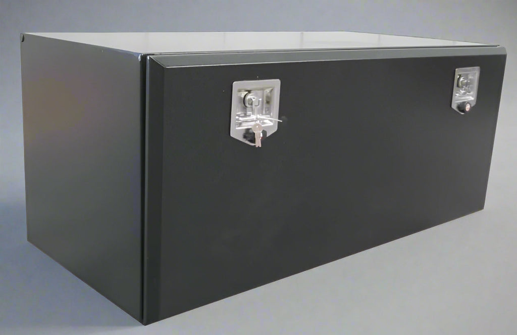 Coffres à outils robustes en acier pour châssis – Rangement résistant aux intempéries pour camions et remorques de travail