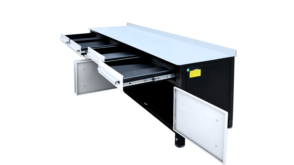 Table de soudage et établi à outils en acier robuste – Établi industriel avec tiroirs de rangement