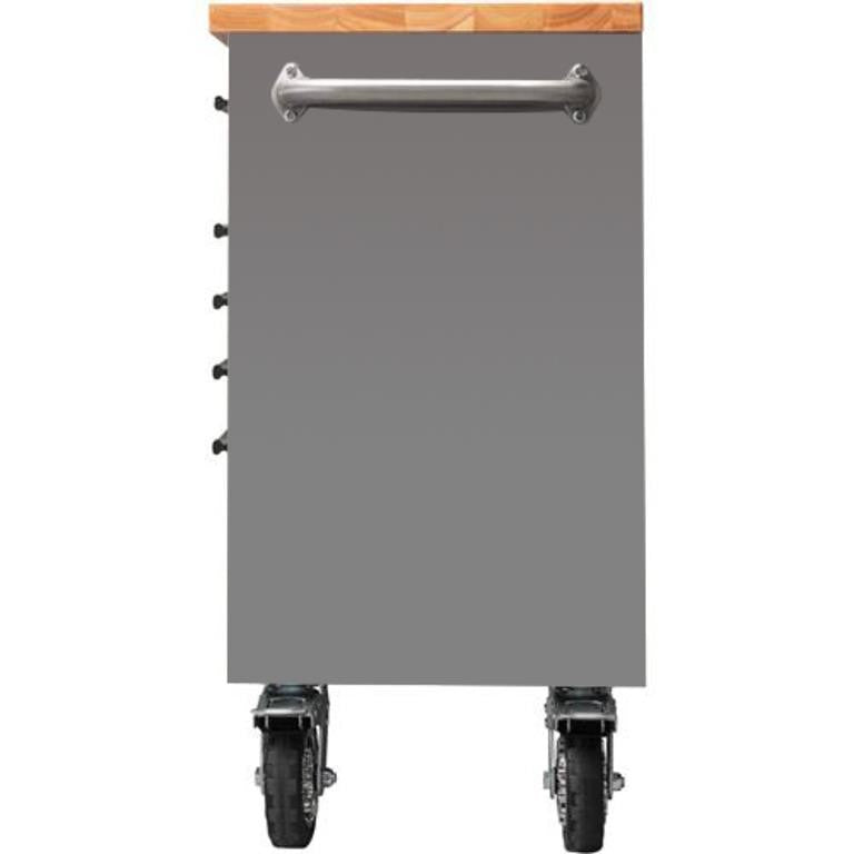 Coffre à outils à 9 tiroirs en acier inoxydable de 61 pouces avec multiprise HTC6109W