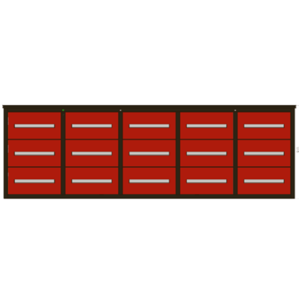Établi de garage robuste en acier de 3 m (10 pi) avec 15/20/25/35 tiroirs – Table de rangement industrielle 