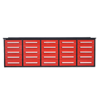 Établi de garage robuste en acier de 3 m (10 pi) avec 15/20/25/35 tiroirs – Table de rangement industrielle 