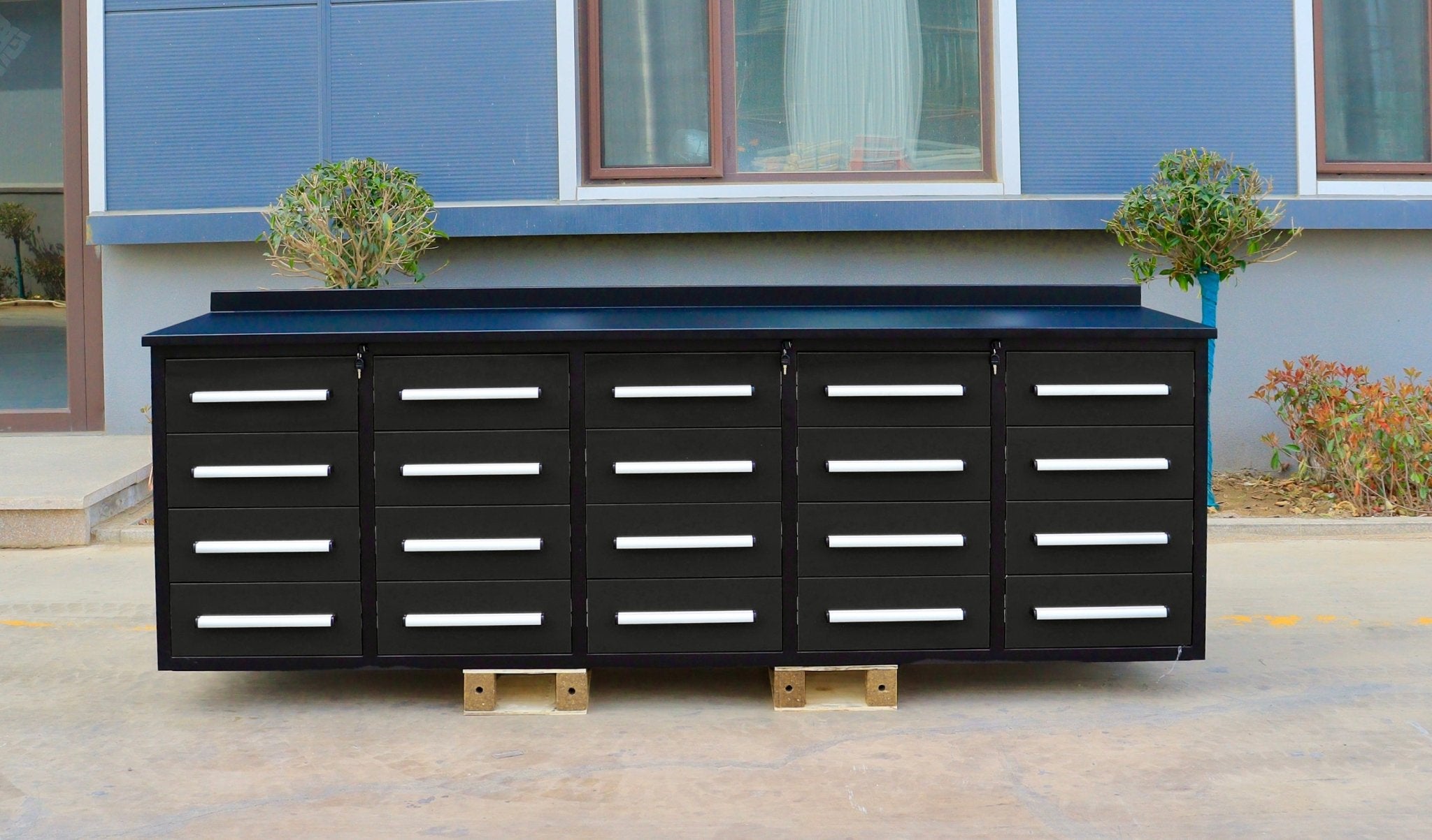 Établi de garage robuste en acier de 3 m (10 pi) avec 15/20/25/35 tiroirs – Table de rangement industrielle 