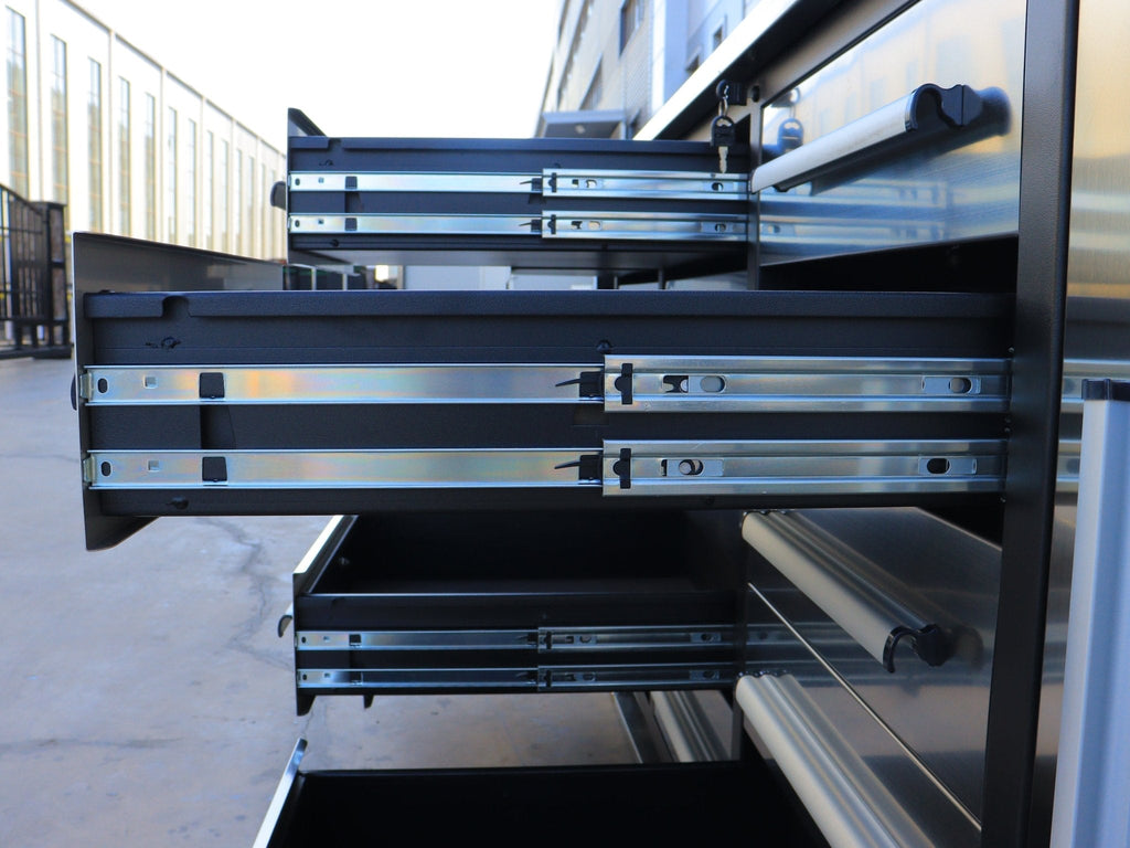 Établi de garage robuste en acier de 3 m (10 pi) avec 15/20/25/35 tiroirs – Table de rangement industrielle 