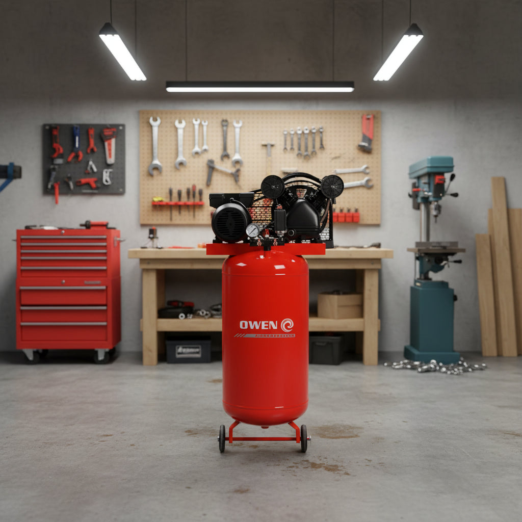 Compresseur d'air électrique 100 L – Puissance élevée de 3,3 CV | Modèle 8LG100L