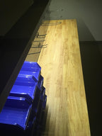 Établi à outils en acier inoxydable 84 pouces – 11 tiroirs, plateau en bois et éclairage LED | 8411D