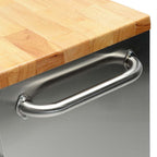 Établi à outils en acier inoxydable 84 pouces – 11 tiroirs, plateau en bois et éclairage LED | 8411D