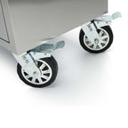 Établi à outils en acier inoxydable 84 pouces – 11 tiroirs, plateau en bois et éclairage LED | 8411D