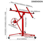 Leveur de panneaux de plaques de plâtre de 3,35 m (11 pi) – Cric de plafond roulant pour la construction - DWL68L11
