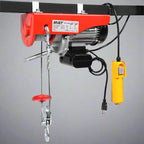 Treuil de levage électrique suspendu 1320 lb – Rouge, 110 V CA, outil de levage robuste pour garages, ateliers et chantiers | Réf. : P12447
